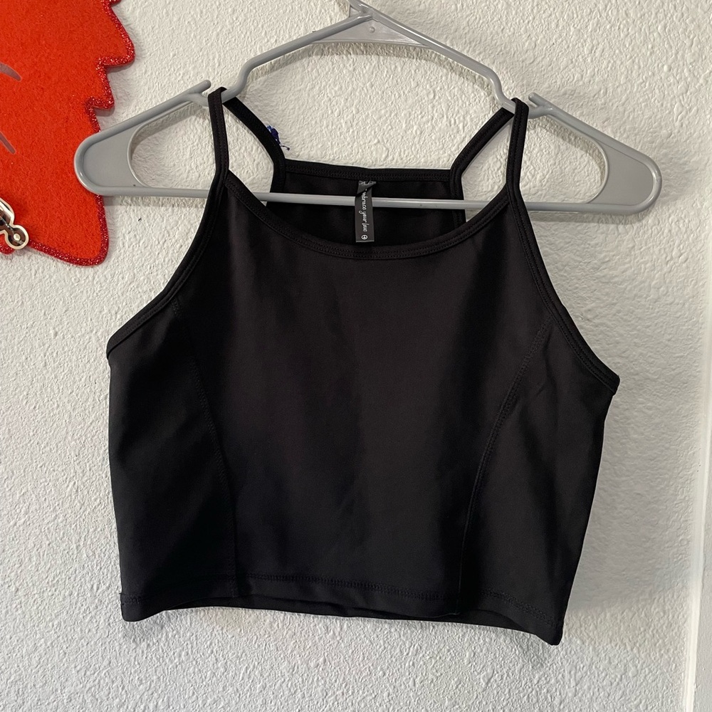 Black Strappy Crop Top